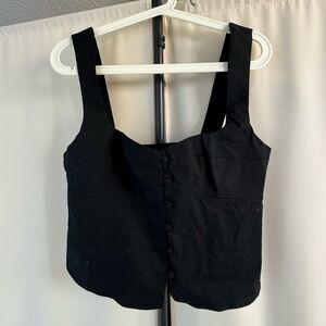 REVOLVE Black Bustier Buttoned Tank Top